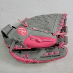 Rawlings ST100GP Storm Basket Web Softball Rht Glove Ages 5-7 Gray/pink 10" Euc. Fixed Price $23.04.