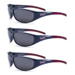 Set Of 3 - Atlanta Braves Mlb Licensed UV400 Sports Wrap Baseball Sunglasses. Fixed Price $34.95.